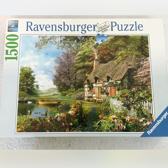 Ravensburger Country Cottage 1500 Piece Jigsaw Puzzle Made In Germany UNCOUNTED - Picture 1 of 5
